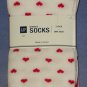NWT 3 pair GAP Women's Socks-hearts in red pink white