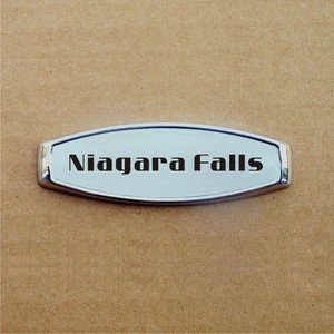 CA047-CHROME 3D CAR EMBLEM CANADA Niagara Falls CITY EMBLEM BADGE