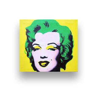 ANDY WARHOL, MARILYN MONROE Stretch Canvas Art Print & Painted 9X8 ...