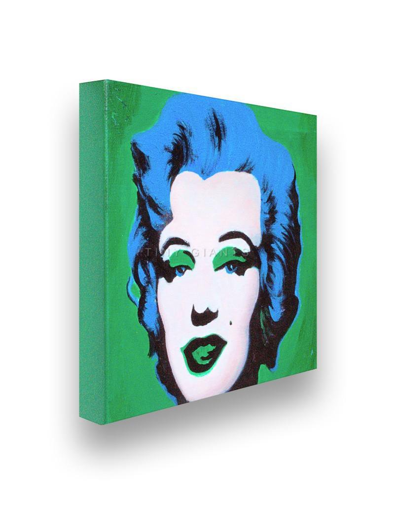 ANDY WARHOL, MARILYN MONROE Stretch Canvas Art Print & Painted 9X8 ...