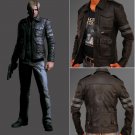 RESIDENT EVIL 6 LEON KENNEDY BLACK SLIM-FIT LEATHER JACKET A-GRADE QUALITY