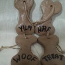 Salt Dough DOG BONE Ornament Set