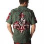 REBEL SPIRIT green button down men's shirt FREE SHIP