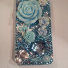 Light Blue Rose bling case iphone5