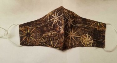Homemade Face MASK-   Reusable Reversible shape w/pocket filter Men