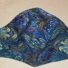 Homemade Face MASK- Fabric Cloth  Reusable Reversible Washable w filter Blue