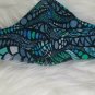 Homemade Face MASK- Fabric Cloth  Reusable Reversible Washable green and blue