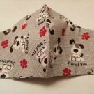 Homemade Face MASK- Fabric Cloth  Reusable Reversible Washable Child mask Puppy
