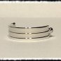 Tie ring bling Halo rhodium tone quality clasp pin tack euro new suit wedding