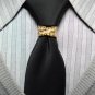 MENS NECK TIE SET RING CLASP CLIP CHARM 24K SADDLE SEAT LIMITED EDITION TRUBLU