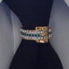 24K tie bling ring wedding prom Christmas gift New year cuff emerald reed saddle
