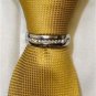 NECK TIE RING BLING SWAROVSKI CHARM RHODIUM TONE EURO Legacy  GROOM SADDLE SEAT