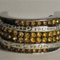MENS NECK TIE RING CLASP CHARM TACK PIN SUIT EURO BOSS CITRINE BIRTHSTONE GIFT