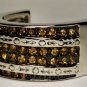 MENS NECK TIE RING CLASP CHARM TACK PIN SUIT EURO BOSS CITRINE BIRTHSTONE GIFT