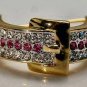 MENS NECK TIE SET RING CLASP CLIP CHARM 24K SADDLE SEAT SADDLE SEAT TIE BLING