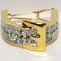 MENS NECK TIE 24K RING PERIDOT SADDLE SEAT TACK CLASP CLIP CHARM TACK PIN SUIT