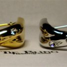 MENS NECK TIE SET RING CLASP CLIP CHARM 24K SADDLE SEAT TIE BLING AUTHENTIC NEW