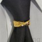 MENS NECK TIE SET RING CLASP CLIP CHARM 24K SADDLE SEAT TIE BLING AUTHENTIC NEW