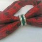 NECK TIE SET RING CLASP CLIP CHARM SADDLE SEAT WEDDING GROOM EMERALD SWAROVSKI