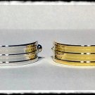 Tie ring bling Halo rhodium gold set of 2 quality clasp pin tack euro new saddle