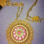 Liz Palacios Swarovski Crystal Flower Medallion Pendant