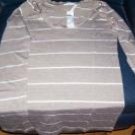 Saint Grace Scoop Neck Silver Streak LS top, cafe, P