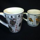 Lot of 2 Casino Theme Playing Cards Coffe/Tea  Poker Mug