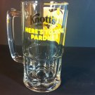RARE!! Snoopy And Knotts Berry Farm LARGE HEAVY Glass Mug, RARE, made By Schultz