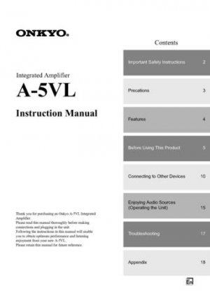 Onkyo A8057 A-8057 Operating Guide User Instructions