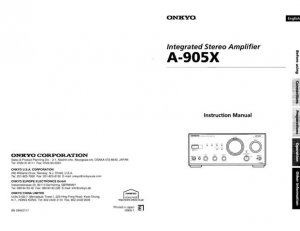Onkyo A9070 A-9070 Operating Guide User Instructions