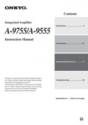 Onkyo A9711 A-9711 Operating Guide User Instructions