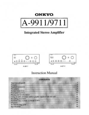 Onkyo A9755 A-9755 Operating Guide User Instructions