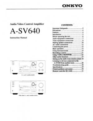 Onkyo C7000R C-7000R Operating Guide User Instructions