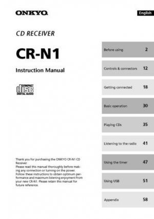 Onkyo CS5VL C-S5VL CS-5VL Operating Guide User Instructions
