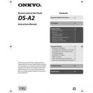 Onkyo DSA2X DS-A2X DSA-2X Operating Guide User Instructions