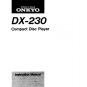 Onkyo DX5500 DX-5500 Operating Guide User Instructions