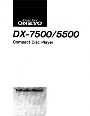 Onkyo DX703 DX-703 Operating Guide User Instructions