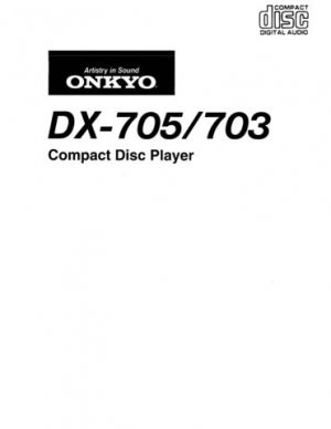 Onkyo DX704 DX-704 Operating Guide User Instructions