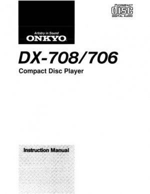 Onkyo DX708 DX-708 Operating Guide User Instructions