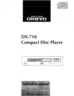 Onkyo DX7110 DX-7110 Operating Guide User Instructions