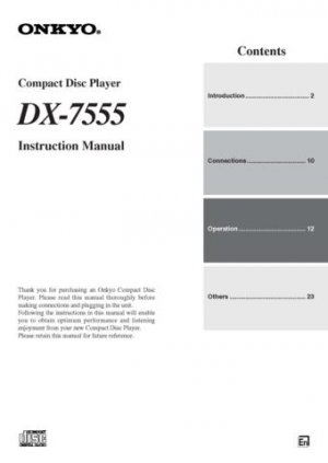 Onkyo DX7711 DX-7711 Operating Guide User Instructions