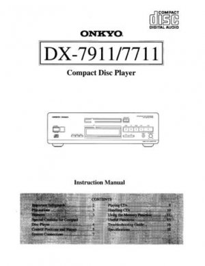 Onkyo DX788F DX-788F Operating Guide User Instructions