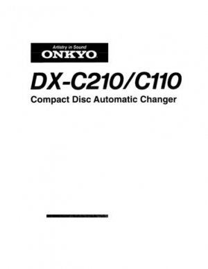 Onkyo DXC120 DX-C120 DXC-120 Operating Guide User Instructions