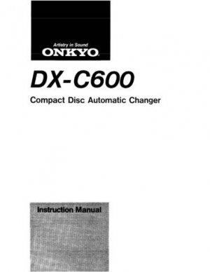 Onkyo DXC606 DX-C606 DXC-606 Operating Guide User Instructions