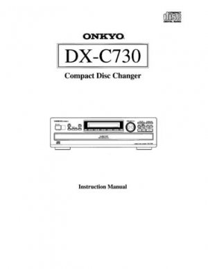Onkyo DXC909 DX-C909 DXC-909 Operating Guide User Instructions