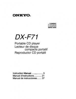 Onkyo DXG10 DX-G10 DXG-10 Operating Guide User Instructions