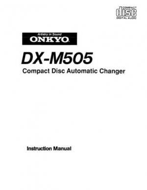 Onkyo DXRD511 DX-RD511 DXRD-511 Operating Guide User Instructions