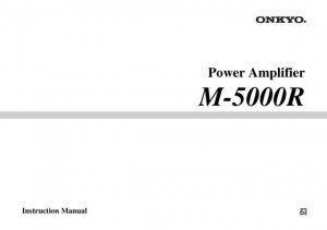 Onkyo M504 M-504 Operating Guide User Instructions