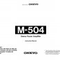 Onkyo M588F M-588F Operating Guide User Instructions