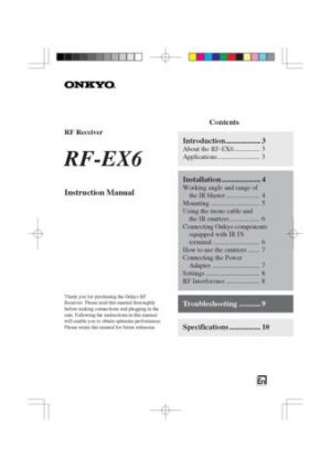 Onkyo UBT1 UBT-1 Operating Guide User Instructions
